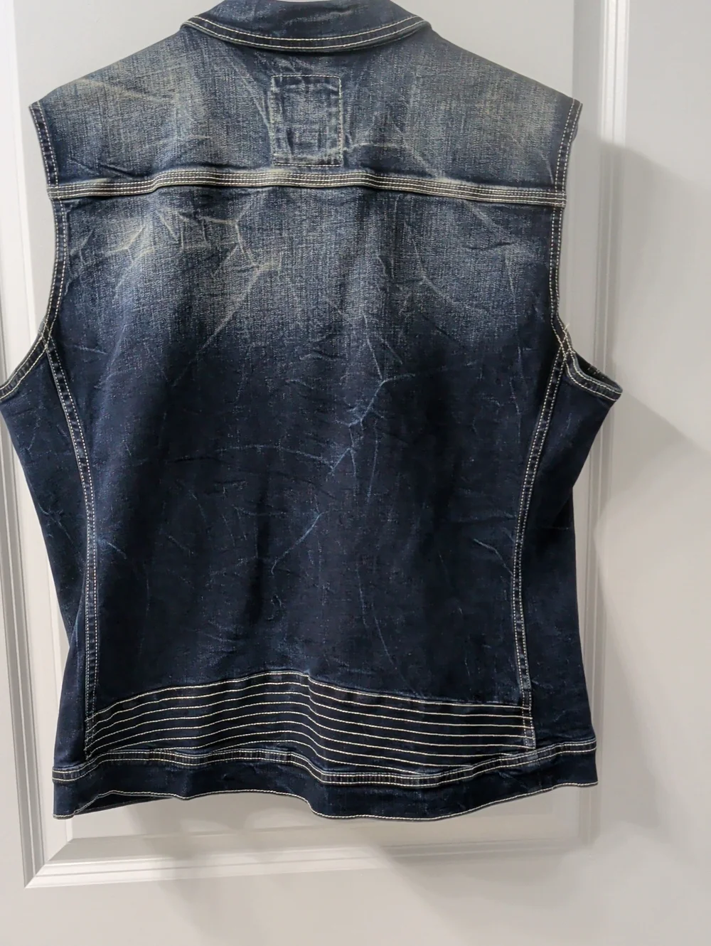Harley-Davidson Blue Distressed Denim Vest